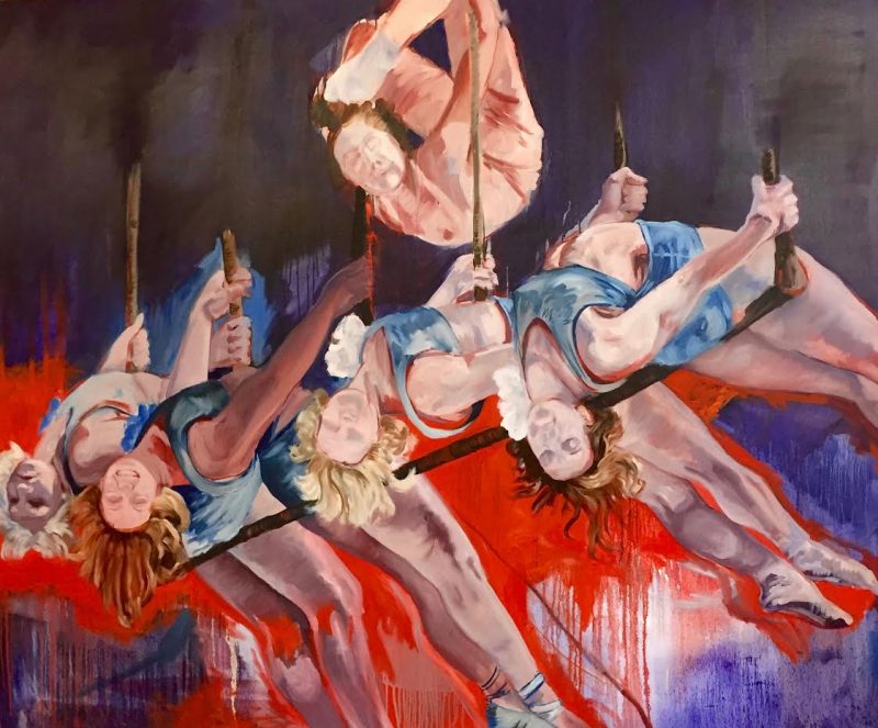 Sharon VanStarkenburg (Ottawa, Canada), 'Consummate Performers' 2019, Oil on canvas, 60  x 72 inches. $4500.