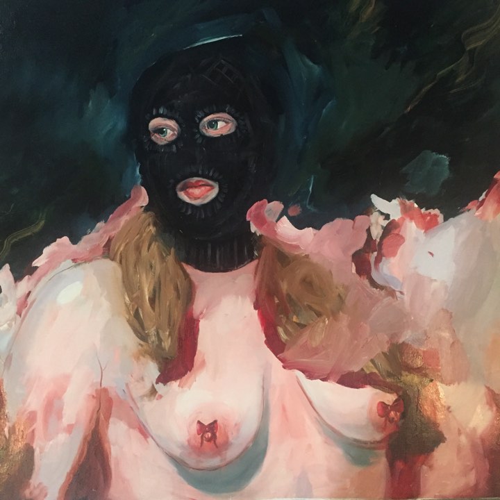 Sharon VanStarkenburg (Ottawa, Canada), 'Vanilla Perversions' (Pussy Riot), 24 x 24 inches, Oil on Panel 2016-2019. Private Collection.