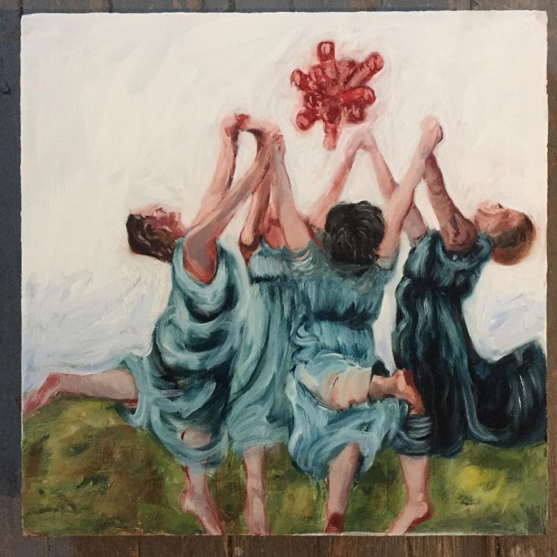 Sharon VanStarkenburg (Ottawa, Canada), 'A Girl Thing You Wouldn’t Understand' 2019, 12 x 12 inches, Oil on Wood Panel,  SOLD.