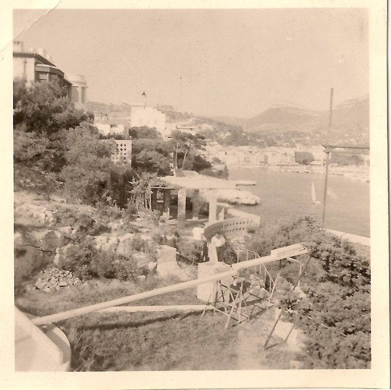 Authentic Vintage Sepia Toned Photograph, Unknown Photographer, Handwritten on verso 'Jerome Hill, Cassis, France'. Measures 2.5 x 2.5 inches. Mint condition. 