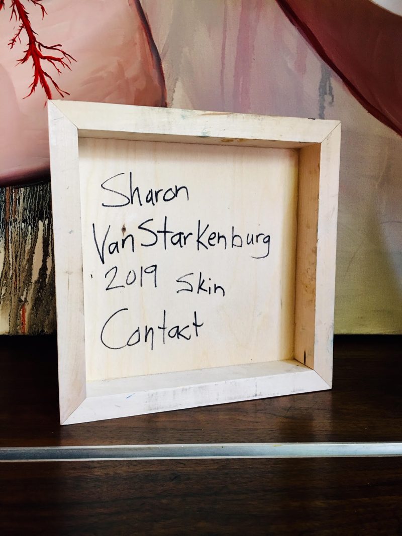 Sharon VanStarkenburg (Ottawa, Canada), 'Skin Contact'  2019, 10 x 10 inches, Oil on Wodd Panel. $225