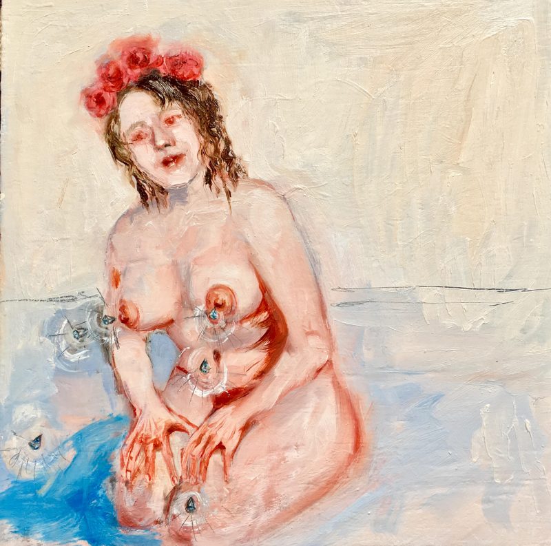 Sharon VanStarkenburg (Ottawa, Canada), More Precious Than Jewels, 2015, 10”x10”, oil on panel, $225