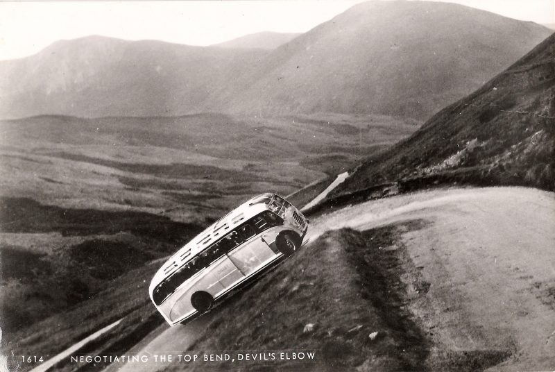 'Negotiating the Top Bend, Devil's Elbow', Mid Century Authentic Vintage Photograph/Postcard. Printed on verso: 'This is a Real Photograph' (card has no handwritten message / has been left blank). Measures 6 x 4 inches. $15. SOLD.