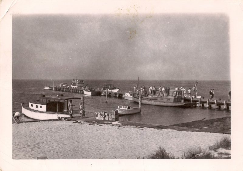 Vintage Photograph, Fire Island / Cherry Grove Dock, Dated 1950 on verso. Measures 3 x 4.5 inches. SOLD.
