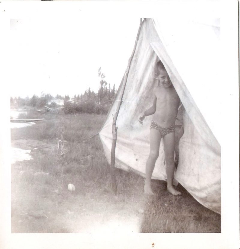 Vintage Anonymous Photograph, 'Hiding Shy Boy', Measures 3.5 x  3.5 inches. $15