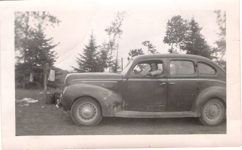 Vintage Anonymous Photograph, 'Happy Man with His Car', Handwritten '1949', Measures 3 x 5 inches. $15