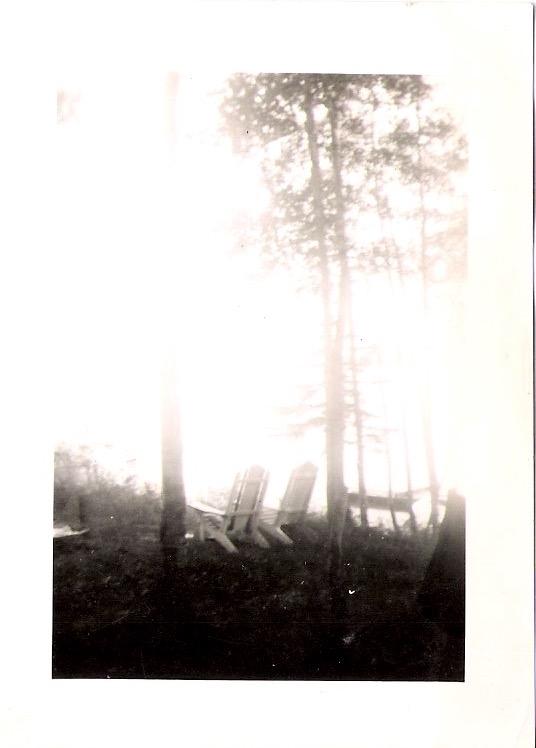 Vintage Anonymous Photograph, 'Muskoka Chairs by the Lake' Measures 2.75 x 3.75 inches. $15