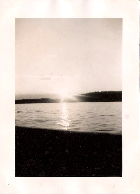 Vintage Anonymous Photograph, 'Beautiful Sunset', Measures 2.75 x  3.75 inches. SOLD.