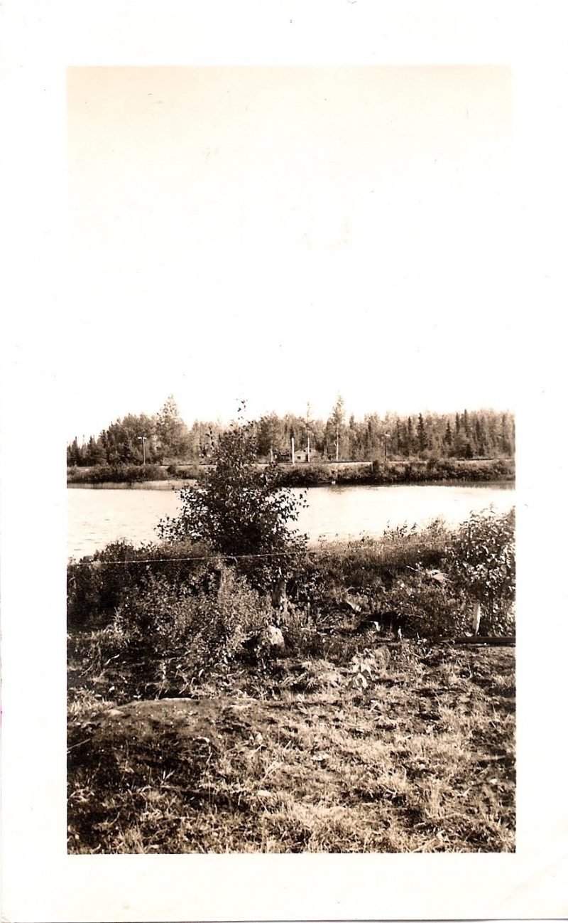 Vintage Anonymous Photograph, 'River View', Handwritten 'Sept 1950', Measures 3 x 4.75 inches. SOLD.