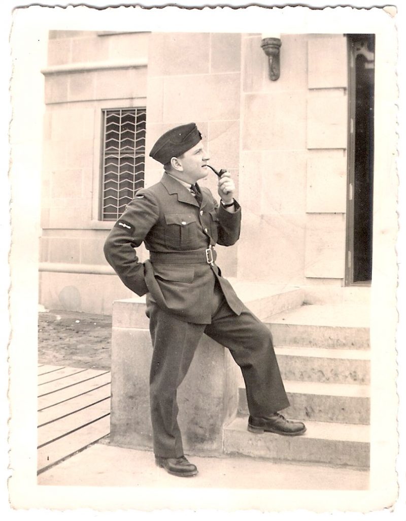 Vintage Anonymous Photograph, 'Soldier with Pipe', Stamped with ink on verso: 'Godin Royale 1514, Trois-Rivieres', Measures 2.5 x 3.25 inches. $15