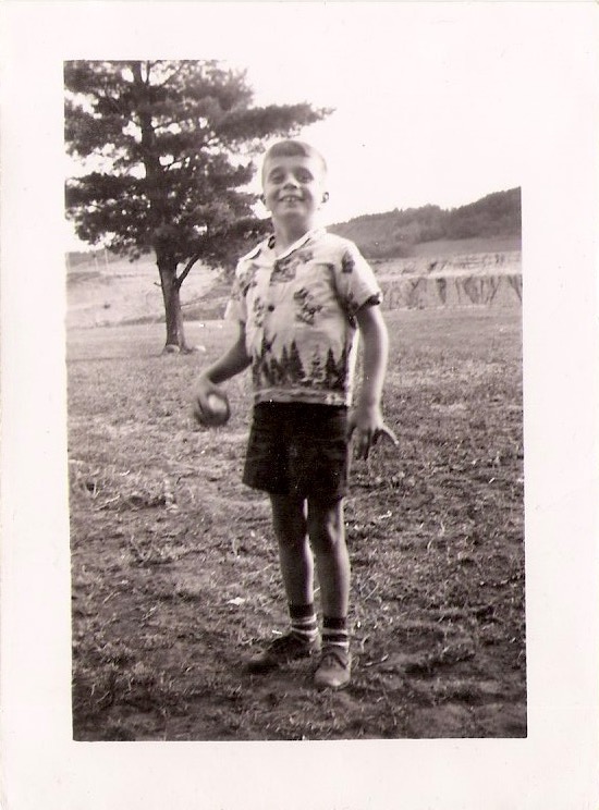 Vintage Anonymous Photograph, Happy Boy with Ball, Measures 2.75 x  3.75 inches. $15
