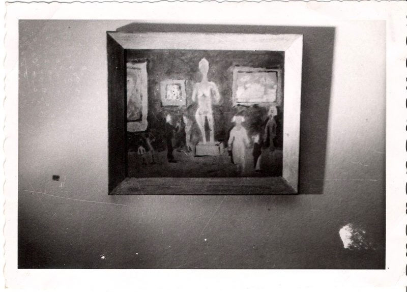Fire Island Series, Mid Century Authentic Photograph, 'Artwork in Beach House', Photo taken by Richard Kelly, lighting designer, New York. Projects include Glass House, Kimbell Art Museum & Seagram Building. Name written on verso. Measures 5 x 3.5 inches. SOLD.