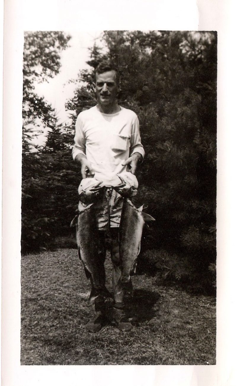 Mid Century Authentic Photograph, 'Man with Nearly Headless Pikes', Measures 2.75 x 4.5 inches, Dated on verso 'August 1947'. $10.