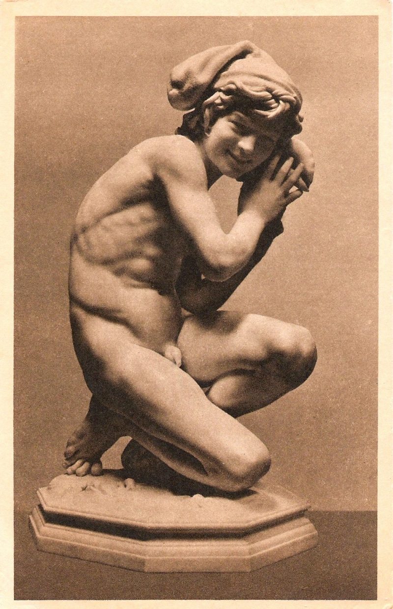 Mid Century Vintage Postcards, 'Neapolitan Fisherboy by Carpeau (1827-1875), National Gallery of Art, Washington, D.C.', Message on verso dated 1970. Measures approx. 4 x 5 inches (sizes vary slightly). $15