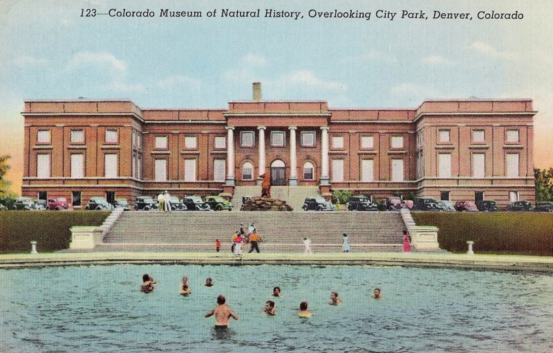 Mid Century Vintage Postcards, 'Colorado Museum of Natural History, Overlooking City Park, Denver, Colorado', (no message written). Measures approx. 4 x 5 inches (sizes vary slightly). $15.