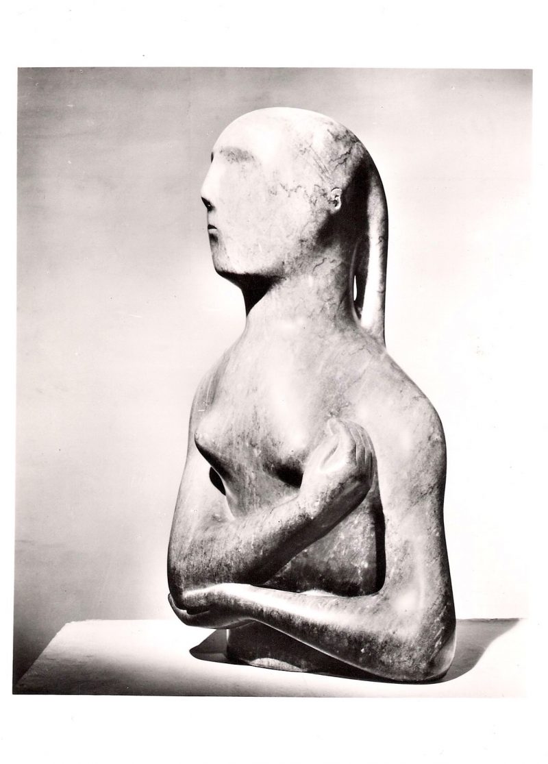 Mid Century Vintage Postcards, 'Henry Moore Half Figure 1932, Tate Gallery', Measures approx. Blank on verso. 4 x 5 inches (sizes vary slightly). SOLD