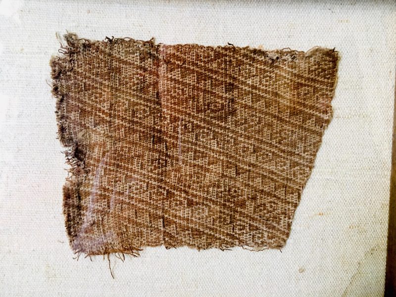 Pre-Colombian Peruvian Burial Textile. Measures 8 x 10 inches. Private Collection 