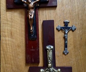 Vintage Mid Century ‘Sick Call’ Crucifixes.