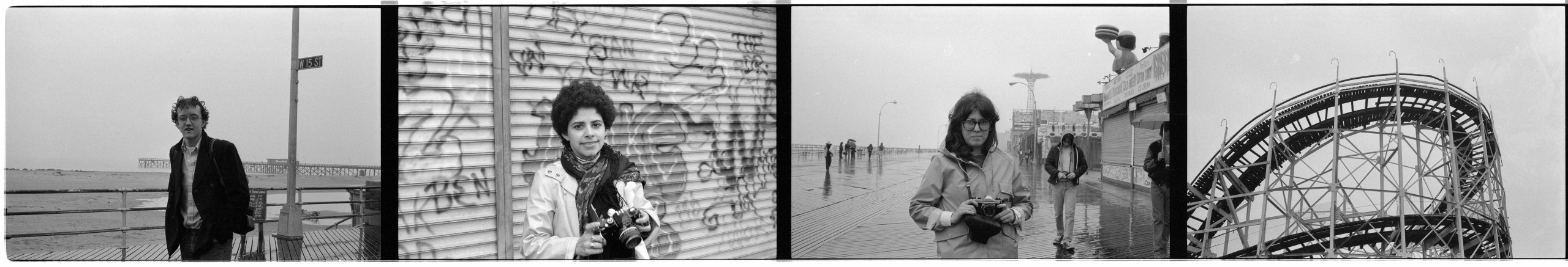 Contact Sheet / Negative Strip, Portrait of Keith Haring at Coney Island, 1978.