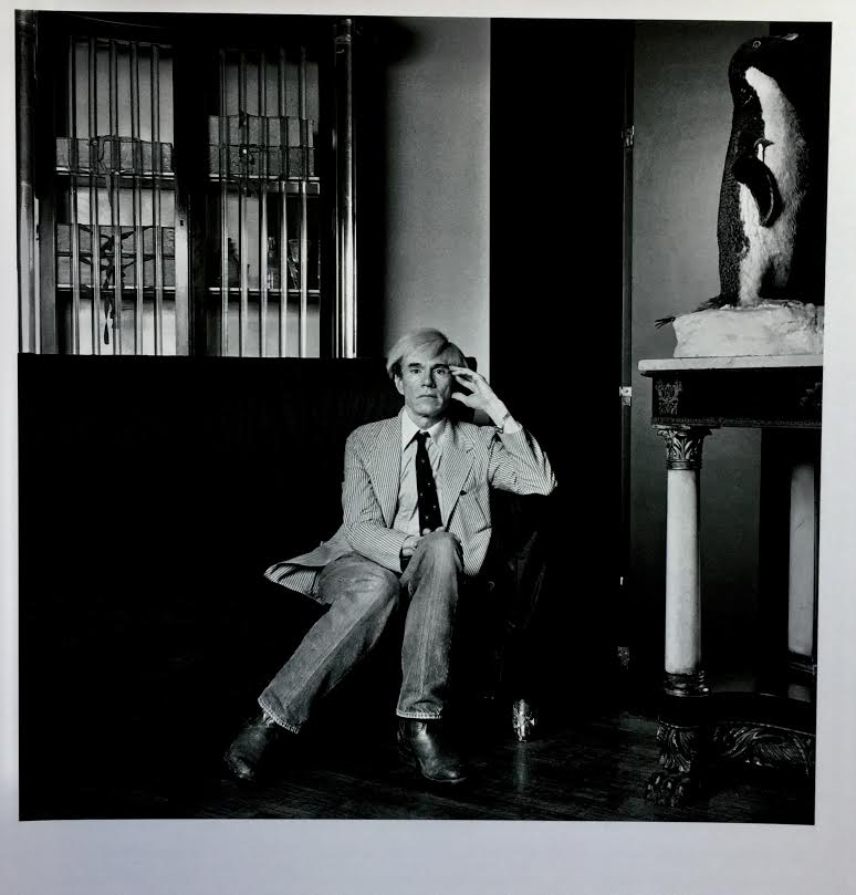 'Warhol & Penguin, 1981' by Marcus Leatherdale. Photograph available for sale.