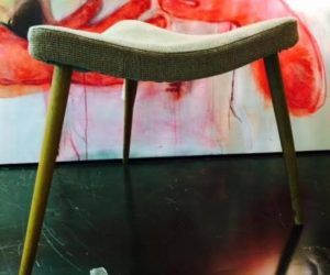 SOLD. Rare Unique Mid Century Modern Tripod Stool