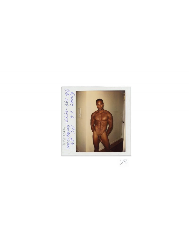 Robby, New York City 1994. Digital Image of Polaroid, Printed 11 x 14 inches 2021. Epson 100% Cotton Fiber. Bright White Base and Matte Finish. Open Edition. Signed in Graphite Pencil on Lower Right. NOW USD$225. Original Polaroid not available for sale / part of the archive.