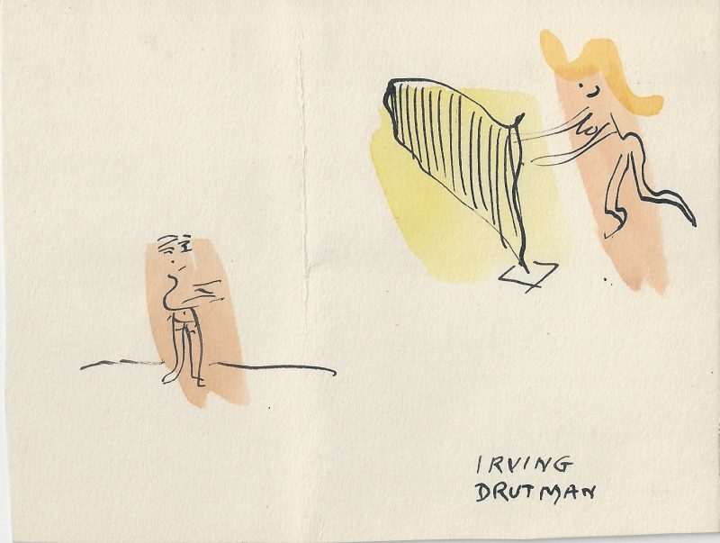 Beautiful Outsider, Self-Taught, Brut, Naive Style Drawings made in the 1930-40's By Irving Drutman. $150 each.