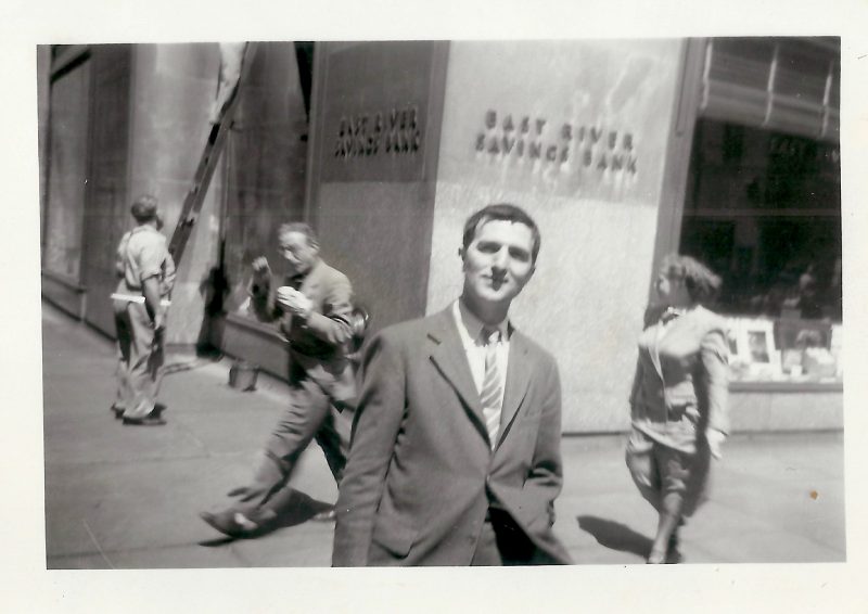 Mid Century Authentic Photograph. 'Young Man in Downtown Manhattanl'. Written in Verson in pencil 'June 1949'. Measures 3.5 x 5 inches. Part of an Estate from a Gay Couple in New York, from 1920-1970's. SOLD