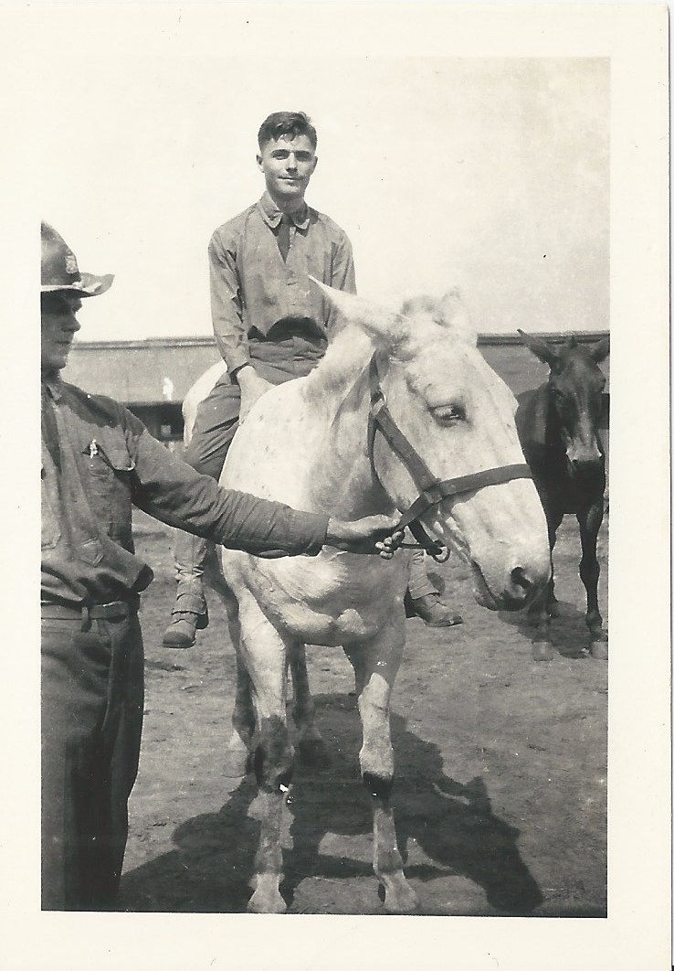 Vintage Authentic Photograph, 'Irving on Horse, Second World War', 2.5 x 3.5 inches. $25. SOLD.