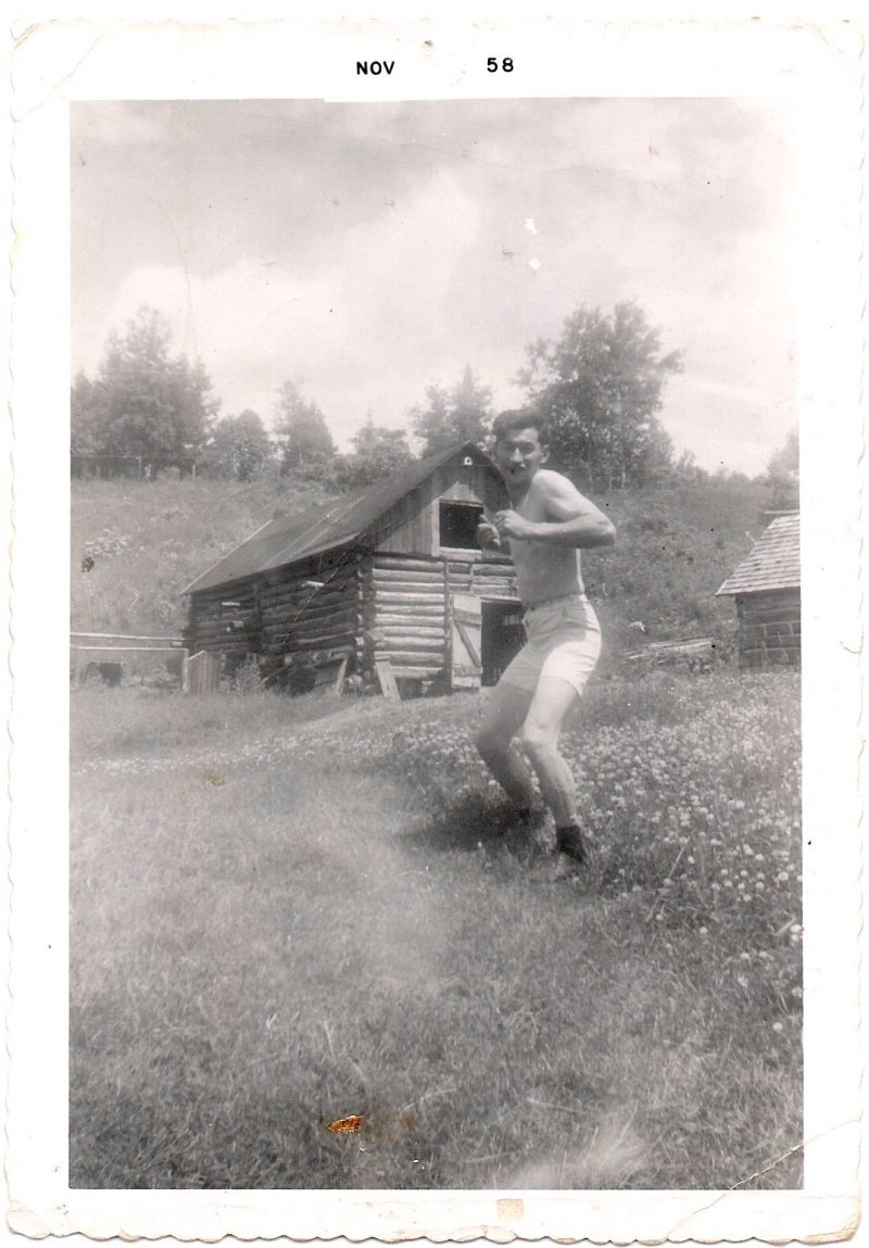 Vintage Photograph, Very Happy Young Man in Underwear, Dated November 1958. Measures 3.5 x 5 inches, Some wear but still adorable. $25