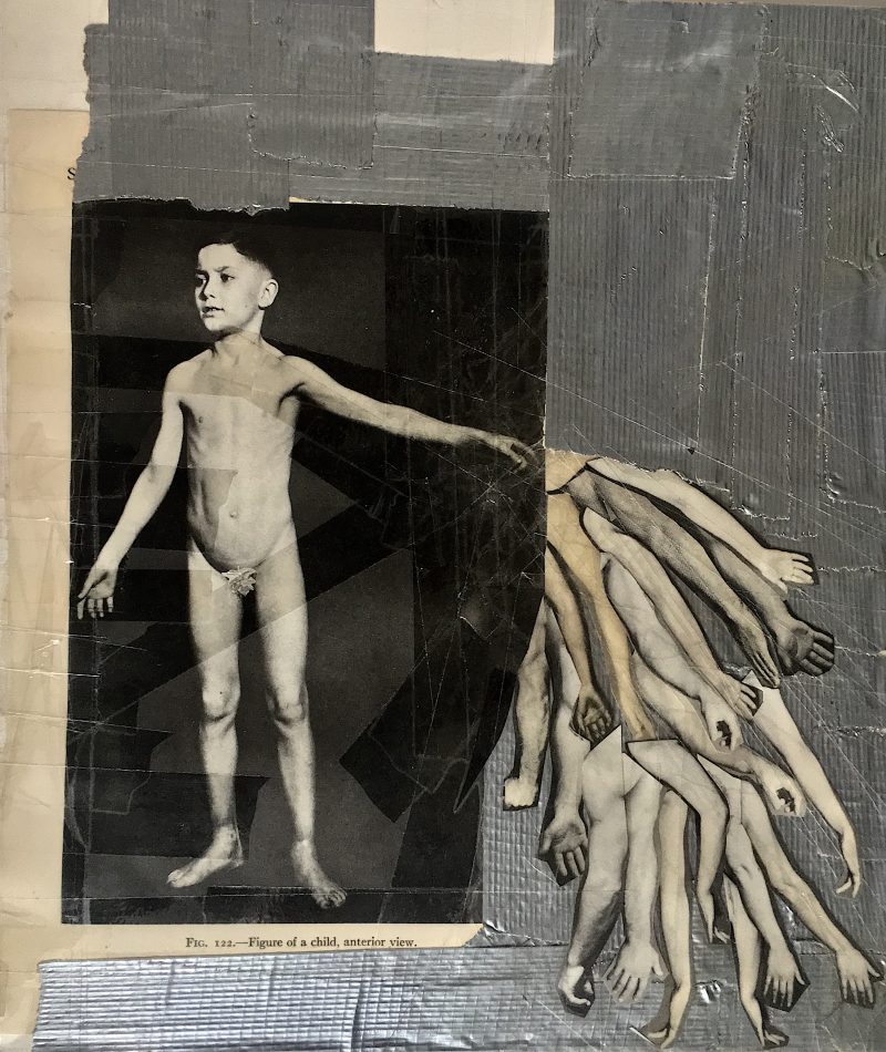 A. S., Montreal, Canada.
“Boy With Arms, 1993”, Photo-Collage.
21 cm width x 28 cm height 