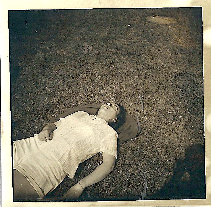 Authentic Mid Century 'Beautiful Ghosts' series, Vintage Photographs 1940-50's. 'Mezcal Calms Me'. Measures 2.5 x 2.5 inches. $15.