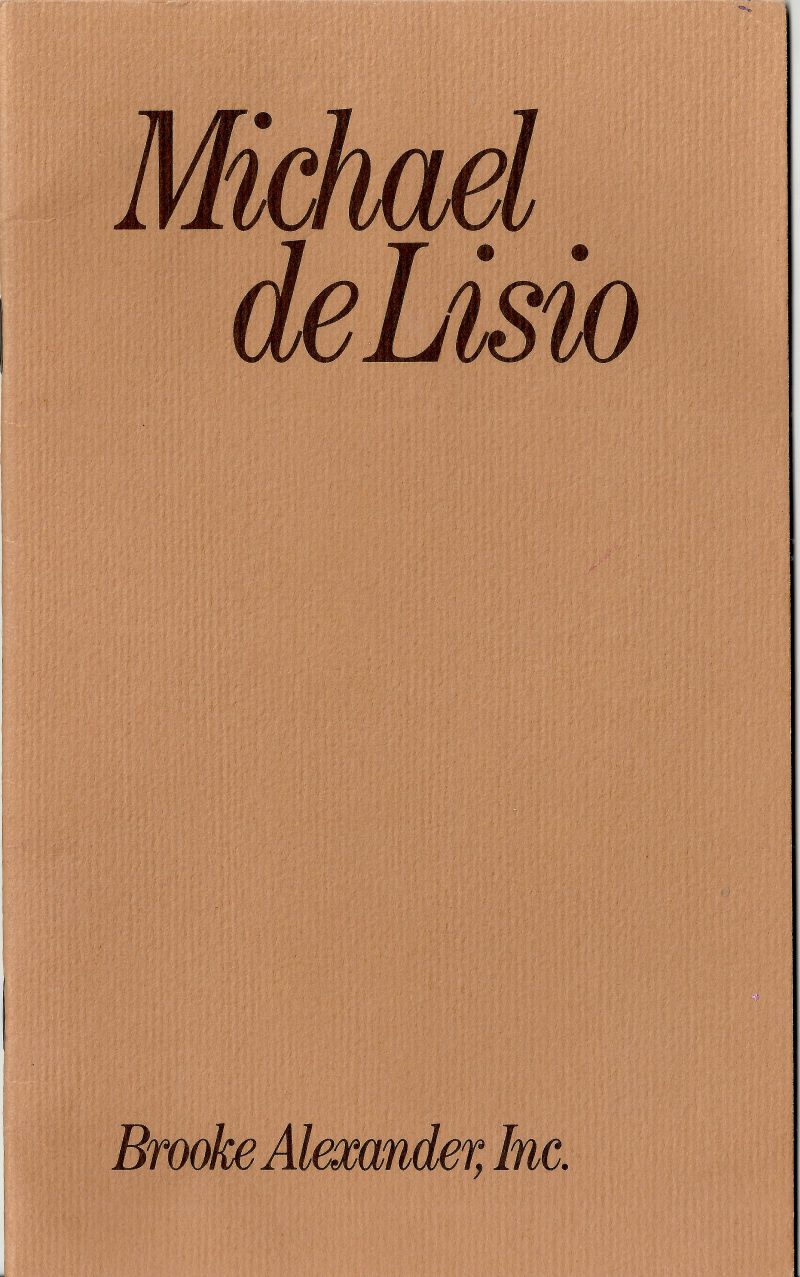 Michael De Lisio, Exhibition Catalogue with Artist Bio