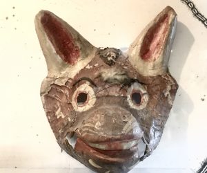 Antique Folk Art Papier-Mâché Donkey Mask