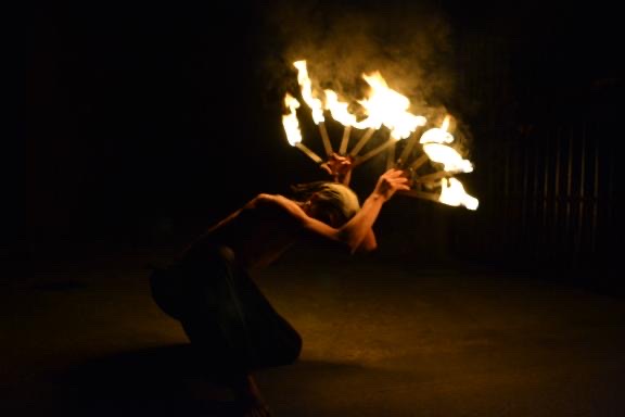 LIVE Outdoor Performance by Dennis Zarzoza : Fire Performer, Pois and Diré Staff & Fire Dancing ( one performance around 10:30pm for 10 minutes). 