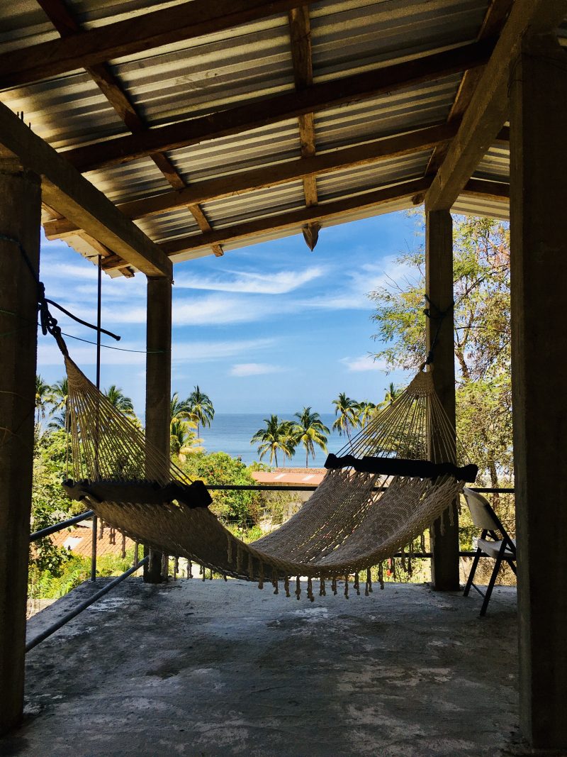Casita Maura (Main House), View of Second Floor Open Concept Terrace with Hammock.