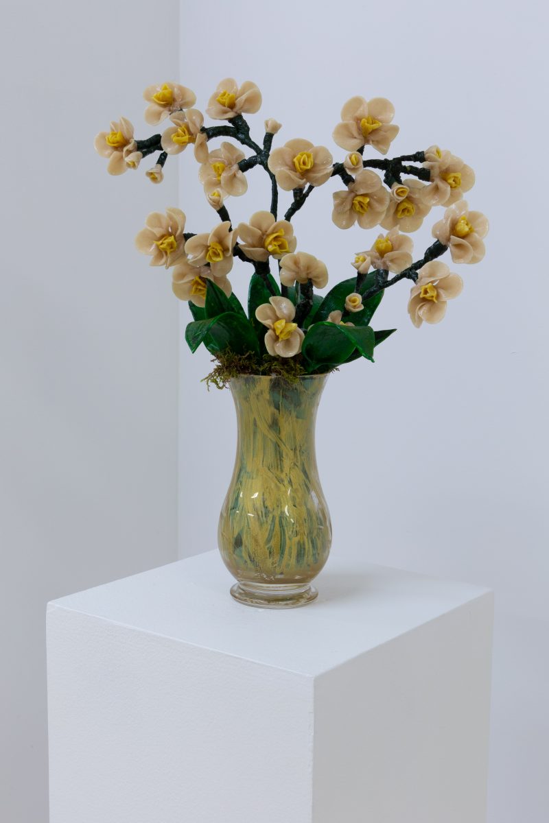 Brigida Cuddemi, Untitled (Flowers) 2, c. 2019. Sculptures approx 20 x 13 inches. SOLD.