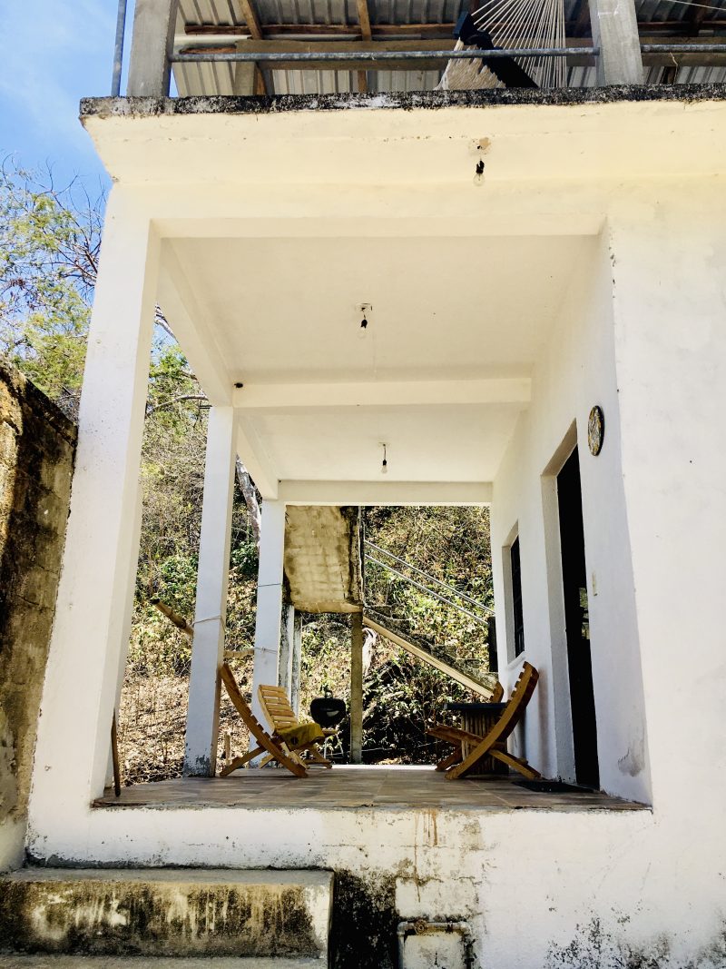 Casita Maura (Main House), Entrance with Front Porch with View of Ocean.