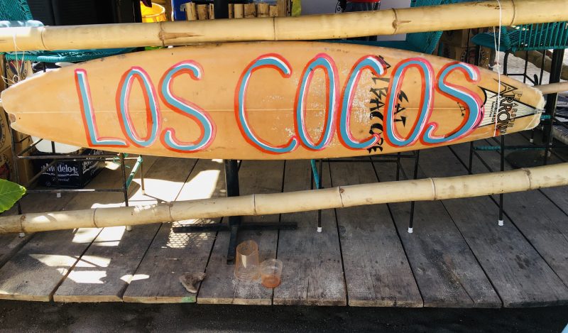 Los Cocos Infamous Surfboard Signs.