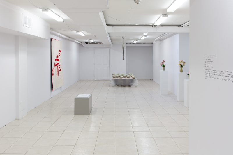 'On a Table, Over Time', 2023, installation view, 'the plumb' Gallery, Toronto, Curated by Callum Schuster