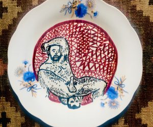 Hand Painted Erotica Vintage Dishware by Cuto Reed, Montreal, Canada.