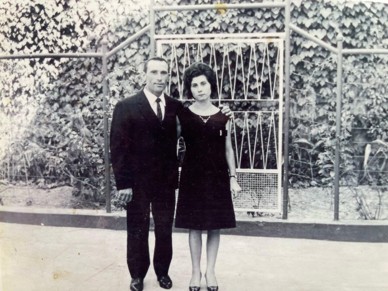 Brigida Cuddemi & husband Alberto, early 1960's, Sicily. Italy.