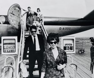 Authentic Photograph of Shirley MacLaine & Alain Delon, 1964