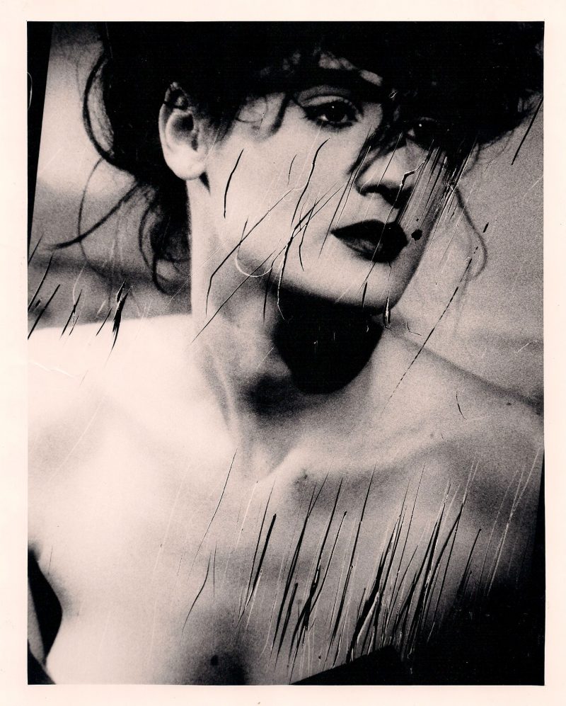 Steve Wasney, Toronto, 'Untitled' (Woman & Cut Negative Marks), Silver Gelatin Print, 8 x 10 inches. $150