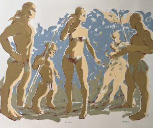 ‘Beach Scene’ Signed Lithograph by George Dureau 1970’s