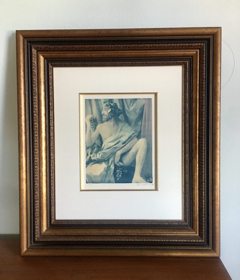 EVERGON 'Bacchus', 1988, 7.5 x 9 inches, Polaroid transfer to paper, Edition 1 of 1, Appraised in 1997, Acquired from artist, Framed with museum glass. Measures 22 width x 24.5 height (inches).