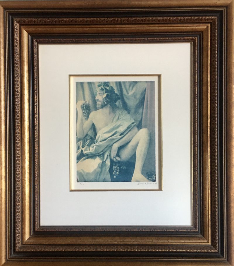 EVERGON 'Bacchus', 1988, 7.5 x 9 inches, Polaroid transfer to paper, Edition 1 of 1, Appraised in 1997, Acquired from artist, Framed with museum glass. Measures 22 width x 24.5 height (inches).