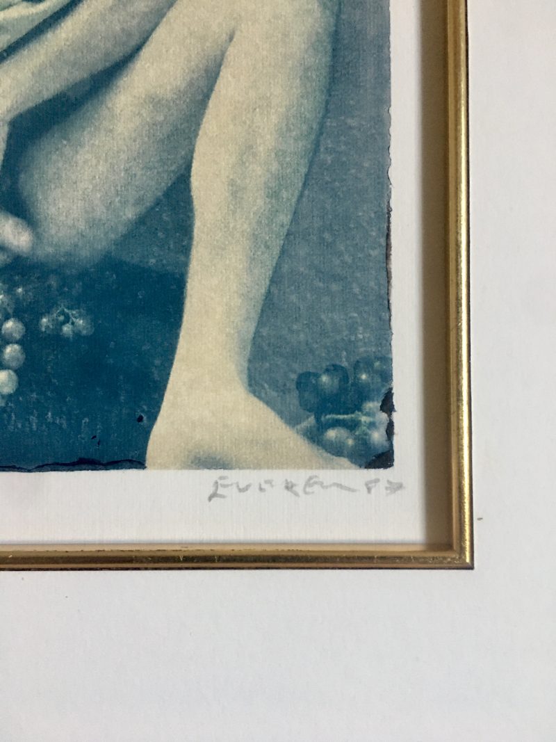 EVERGON 'Bacchus', 1988, 7.5 x 9 inches, Polaroid transfer to paper, Edition 1 of 1, Appraised in 1997, Acquired from artist, Framed with museum glass. Measures 22 width x 24.5 height (inches).