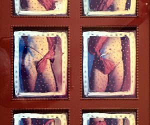 EVERGON, ‘Bobo & Self en Rouge/Red Dots’ 1985, Coloured Polaroid Polyptych