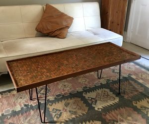 SOLD. Vintage Coffee Table with Pennies & Fab History